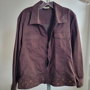 LAST CALL - Peter Nygard Collect 2-Piece Jacket and Capri Pants Set (Size: 22W)